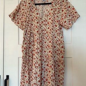 Floral Print V-Neck Dress, Old Navy